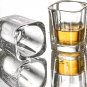 Vivimee 30 Pack Heavy Base Shot Glasses Bulk, 2.2 Oz Square Shot Glasses Set, Cl