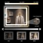 YEELAIT LED Bathroom Mirror 40X32 Inch Front and Backlit Lighted Vanity Mirror f