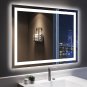 YEELAIT LED Bathroom Mirror 40X32 Inch Front and Backlit Lighted Vanity Mirror f