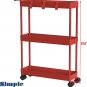 Simplehouseware Kitchen Cart Storage 3-Tier Slim/Super Narrow Shelves with Handl