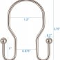 24 Pack Double Shower Curtain Hooks Rings, TENOVEL Double Sided Shower Curtain H
