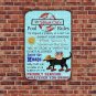 TINME the Black Cat Pool Rule Tin Sign Vintage Wall Decoration Backyard Patio De