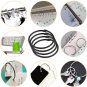 24 Pack Shower Curtain Rings, Rustproof Decorative Shower Curtain Hooks Metal ro