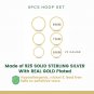 3 Pairs 14K Gold Plated Sterling Silver Small Hoop Earrings Set for Women Cartil