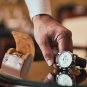 Mr.Okay Single Watch Travel Case -Premium Leather Watch Case for Men with Perfec