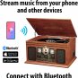 Victrola Nostalgic 6-In-1 Bluetooth Record Player & Multimedia Center with Built