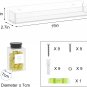 Wall Mounted Spice Rack Organizer,Clear Acrylic Spice Shelf Storage Holder,Hangi