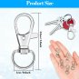 Keychain Hook Clip, 50Pcs Swivel Snap Hook Lobster Claw Clasp Small Metal Swivel