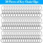 Keychain Hook Clip, 50Pcs Swivel Snap Hook Lobster Claw Clasp Small Metal Swivel