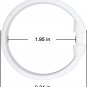 Kutesna 12 PCS White Plastic Shower Curtain Rings, Easy Snap Closure Shower Curt