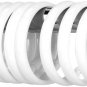Kutesna 12 PCS White Plastic Shower Curtain Rings, Easy Snap Closure Shower Curt