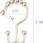 2Lbdepot Double Sided Shower Curtain Hooks, Decorative Brushed Nickel Shower Cur