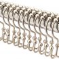 2Lbdepot Double Sided Shower Curtain Hooks, Decorative Brushed Nickel Shower Cur