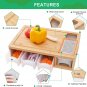 WORTHYEAH Smart Cutting Board - Bamboo Cutting Board with Containers, Wood Cutti