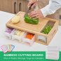WORTHYEAH Smart Cutting Board - Bamboo Cutting Board with Containers, Wood Cutti
