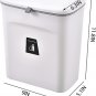 2.4 Gallon Kitchen Compost Bin for Counter Top, under Sink Garbage Can, Hanging