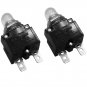 ZOOKOTO 2PCS 30A DC50V AC125-250V Push Button Reset Circuit Breakers with Quick