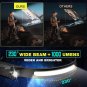 Rechargeable LED Headlamp 2 Pack, 230°Wide Beam Head Lamp with Motion Sensor, Wa