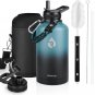 Insulated Water Bottle 64 Oz, Triple Wall Vacuum Stainless Steel (Cold for 48 Hr