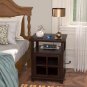 End Table with Charging Station, Side Table with Storage, Wireless Charging End