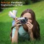 4K Digital Camera for Photography, Autofocus 4K Camera with Viewfinder 16X Anti-