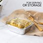 Stock Your Home 1 Lb Small Aluminum Pans with Lids (50 Pack) Foil Pans + Clear P