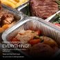 Stock Your Home 1 Lb Small Aluminum Pans with Lids (50 Pack) Foil Pans + Clear P