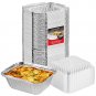 Stock Your Home 1 Lb Small Aluminum Pans with Lids (50 Pack) Foil Pans + Clear P