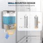 Hand Soap Dispenser Wall Mount, 23.7Oz/700Ml Refillable Liquid Dish Soap Dispens
