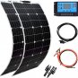 Flexible Solar Panel 100W 12V 200W System Kit Lightweight Monocrystalline Batter