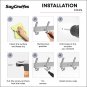 SAYONEYES Coat Rack Wall Mount with 6 Coat Hooks for Hanging - 17 Inch Heavy Dut