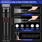 High Power Rechargeable Flashlight LED High Lumens, Super Bright 20000 Lumens XH
