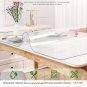 KATE 1.5Mm Clear Desk Cover, 24X48 Inch Plastic Desk Cover, Rectangular Vinyl Di