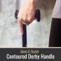 DMI Adjustable Folding Cane with Ergonomic Handle, Lightweight, Sturdy and Suppo