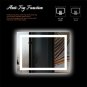 Bonnlo 32"×24" (800×600Mm)Bluetooth Mirror,Led Bathroom Mirror Smart Mirror with