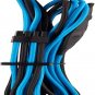 Premium Individually Sleeved PSU Cables Starter Kit – Blue/Black, 2 Yr Warranty,