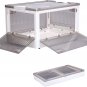 Haomsj Collapsible Storage Bins with Lids, Five-Door Plastic Folding Storage Box