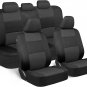 Polypro, Full Set in Charcoal on Black â Front and Rear Split Bench , Easy to In
