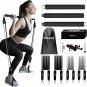 Pilates Bar Kit with Resistance Bands, Exercise Fitness Equipment for Women & M
