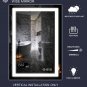 Dimmable Lighted Bathroom Mirror with Weather Forecast| Defogger and Memory Touc