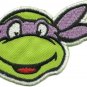 Donatello Face - 3.25" X 2" - Teenage Mutant Ninja Turtles Movie Cartoon Embroid