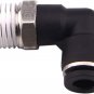 10 Pack Push to Connect Air Fittings 90 Degree Pneumatic Tube Fitting Male Elbow