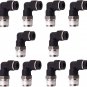 10 Pack Push to Connect Air Fittings 90 Degree Pneumatic Tube Fitting Male Elbow