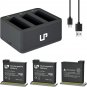 Battery Charger Kit Compatible with DJI OSMO ,3-Pack 1300Mah Replacement Battery