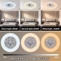 22" Bladeless Ceiling Fan with RGB Color Changing Lights, Low Profile Quite 360&Acirc;&deg;
