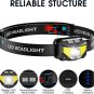 Juninp Headlamp Rechargeable, 2-Pack Head Lamp Outdoor LED Rechargeable, 1100 Lu
