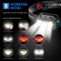 Juninp Headlamp Rechargeable, 2-Pack Head Lamp Outdoor LED Rechargeable, 1100 Lu