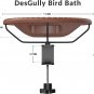Desgully Deck Mounted Bird Bath Bowl Spa Clamp, Bird Baths for Outdoors Unheated