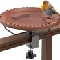 Desgully Deck Mounted Bird Bath Bowl Spa Clamp, Bird Baths for Outdoors Unheated