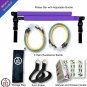 Portable Pilates Bar Kit with Resistance Bands, 6 Stackable Tension Ropes, Adjus